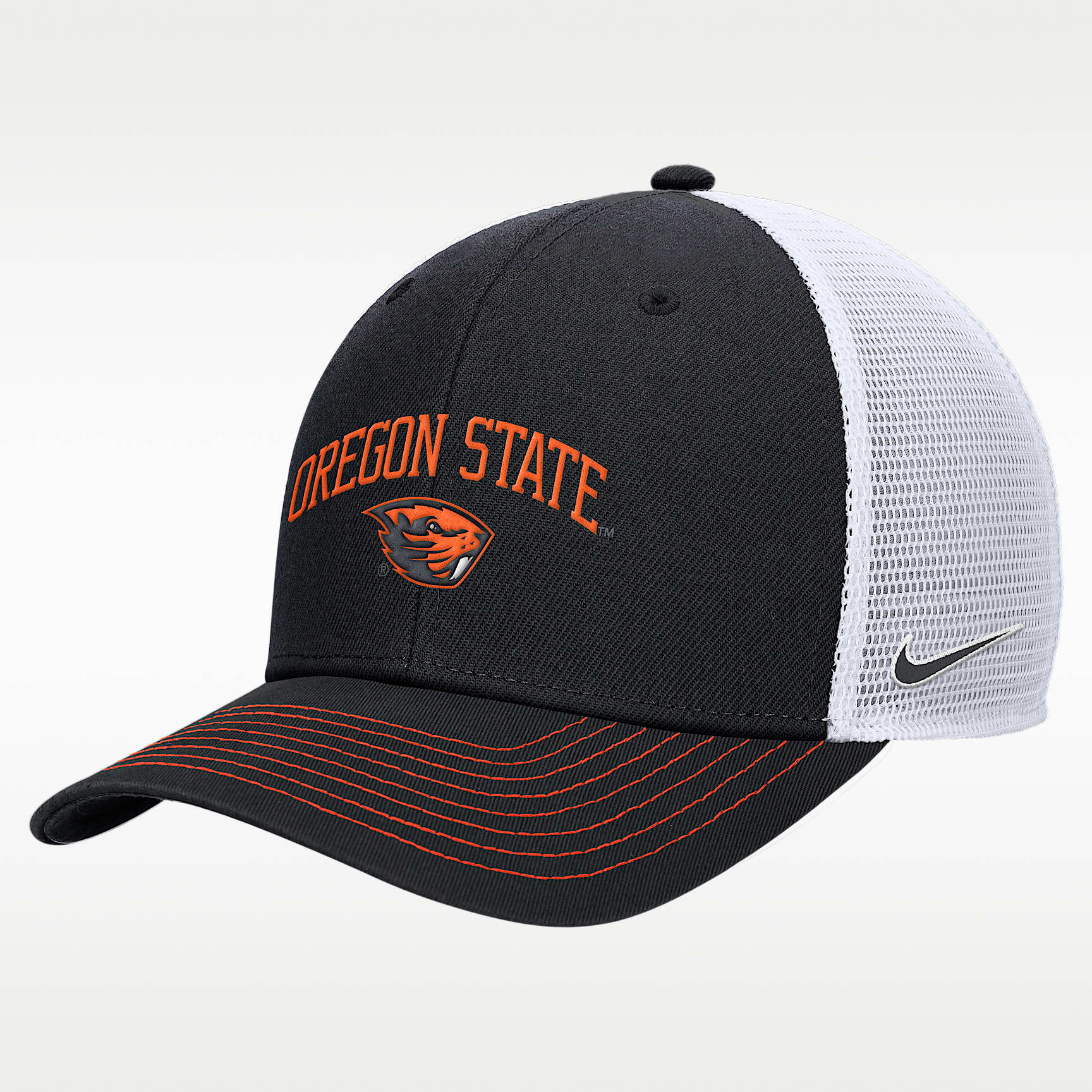 Oregon State Rise Men's Nike College Trucker Adjustable Hat. Nike.com